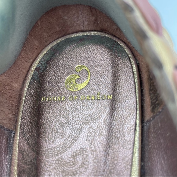 House of Harlow gold and mauve bow heels. Size 9 - Picture 7 of 8